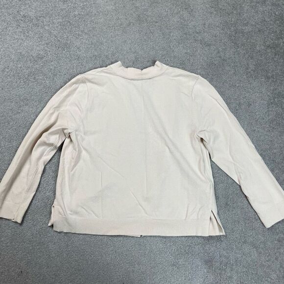 Ann Taylor Womens Size Small Open Front Cardigan Sweater Cream Long Sleeve - Picture 2 of 4